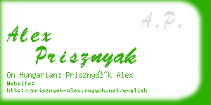 alex prisznyak business card